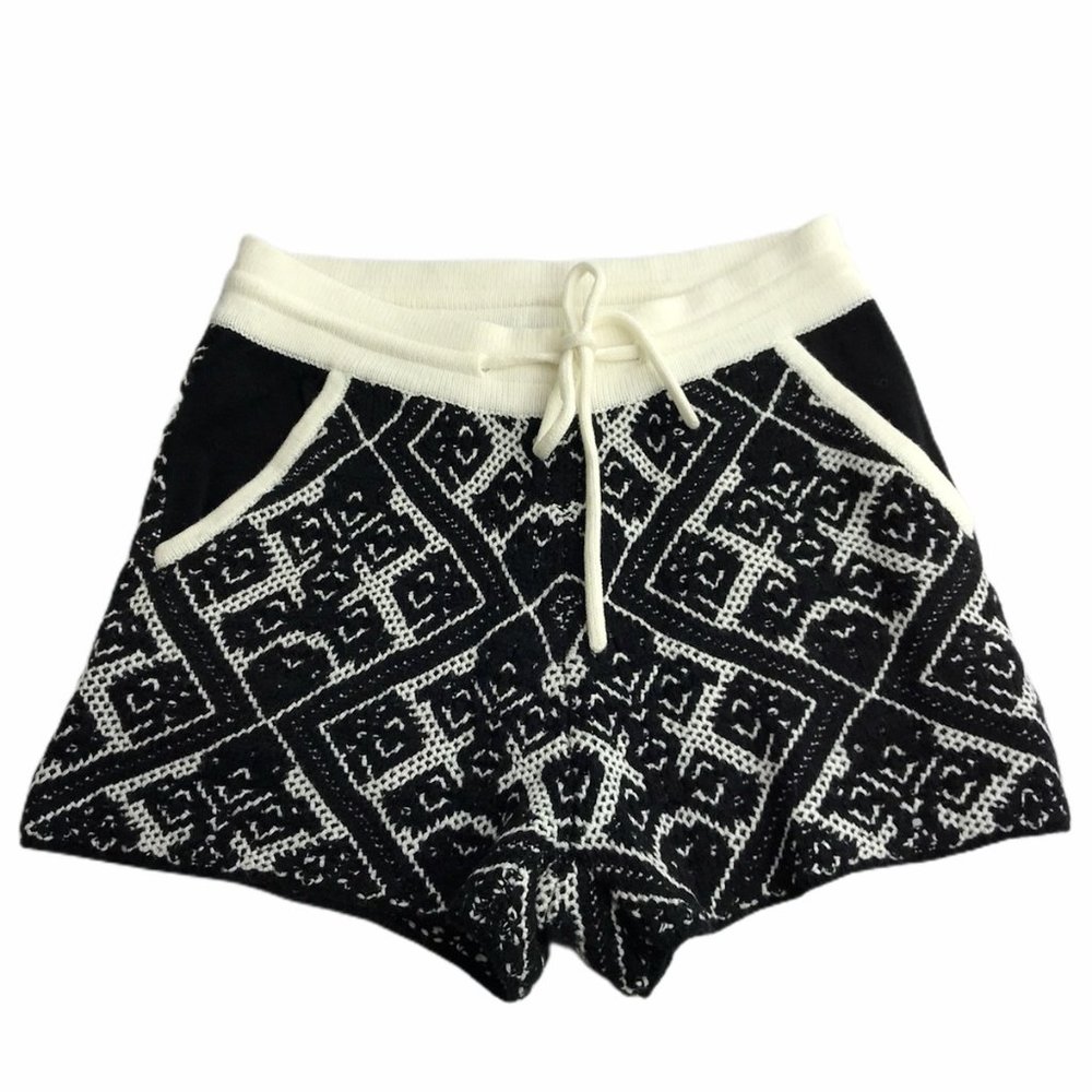 Piperlime Collection Knit Shorts Drawstring Black